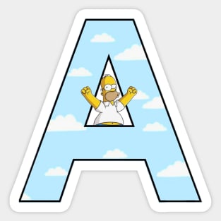 Simpsons letter Sticker